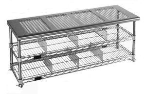 Perforated Top Gowning Bench Perforated Top Gowning Bench