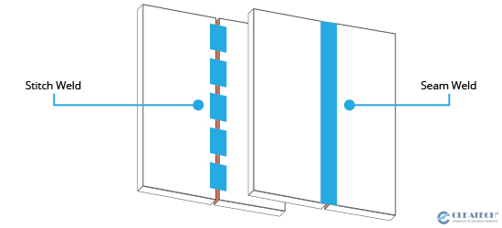 Seam Weld vs Stitch Weld Diagram Seam Weld vs Stitch Weld Diagram