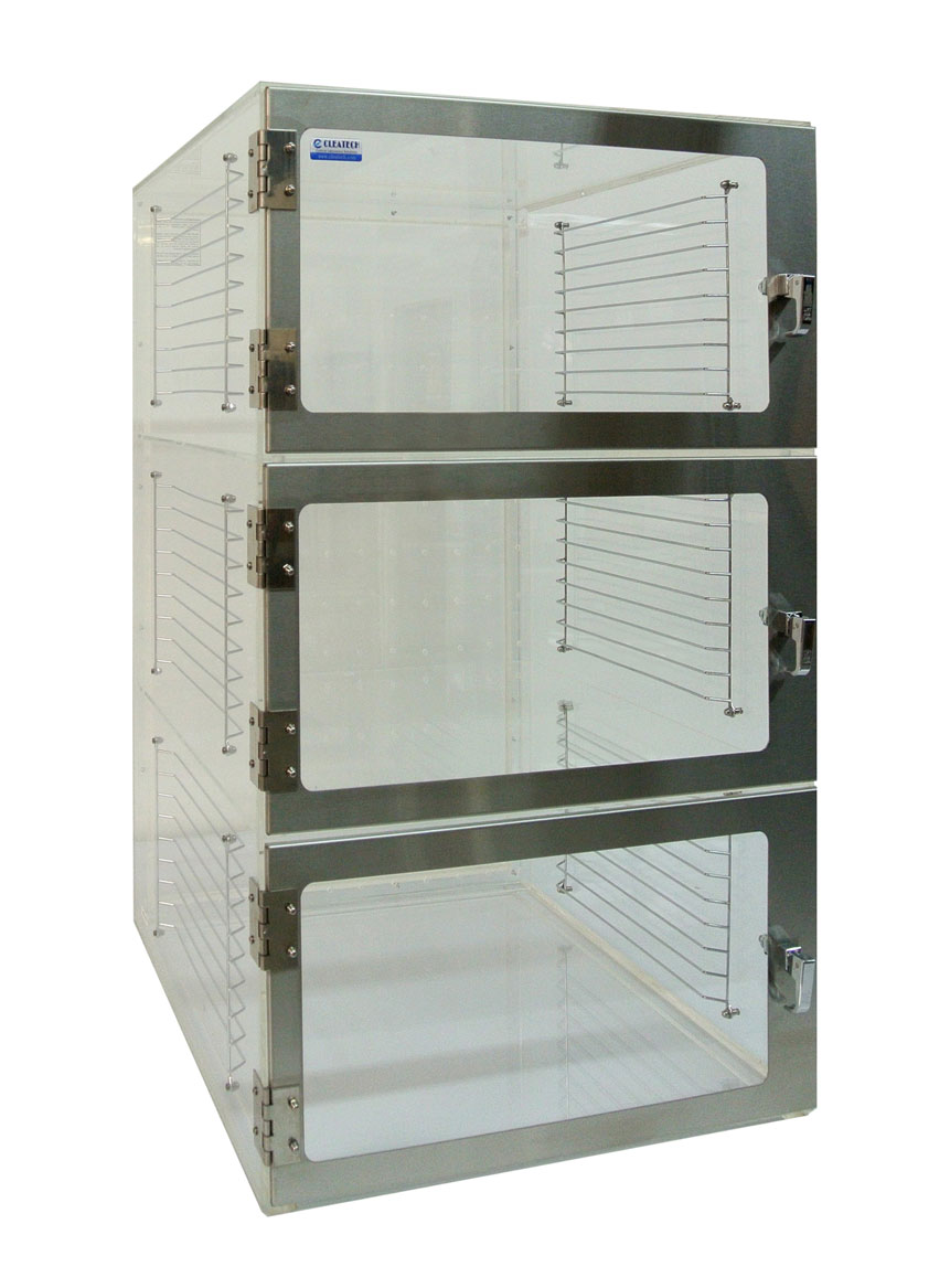 1500 Three Door Desiccator Static-Dissipative PVC
