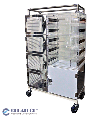 Custom Mobile Desiccator Cart with Kitting Storage Custom Mobile Desiccator Cart with Kitting Storage
