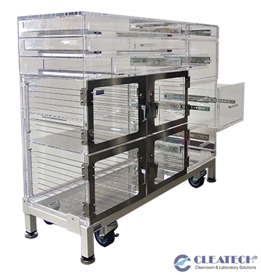 Custom Desiccator Cart with Sliding Drawers Custom Desiccator Cart with Sliding Drawers