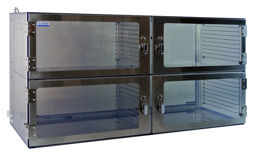 1500 Four Door Desiccator Clear Acrylic